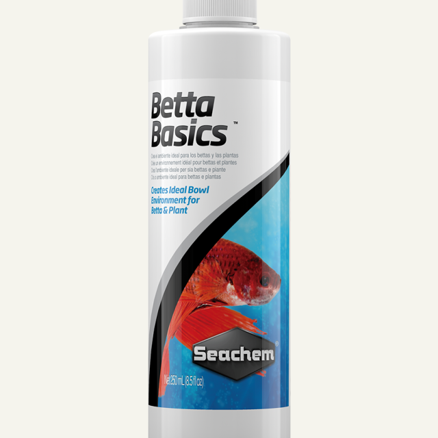Betta Basics: Es un acondicionador de agua especialmente formulado para mejorar el hábitat de los bettas.